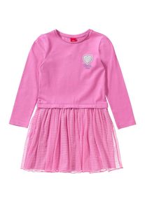 s.Oliver Junior, Mädchen Baby Jerseykleid mit Tüllrock und Glitzer, Pink