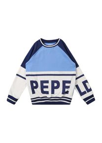 Pepe Jeans, Sweatshirt 'MANU', Blau / Wei&szlig;