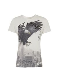 Key Largo, Herren T-Shirt 'MT EAGLE round', Grau / Wei&szlig;