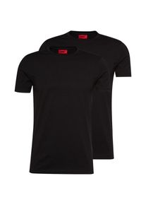 Hugo, Herren T-Shirt im Doppelpack 'Round', Schwarz