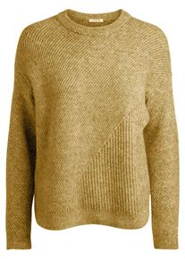 Pieces, Damen Strick Pullover, Gold
