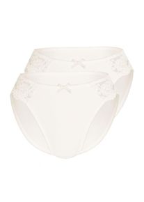 Sassa Mode Sassa, Damen Slip 'CLASSIC LACE', Perlwei&szlig;