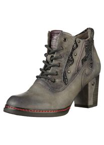 Mustang, Damen Stiefelette, Greige / Rot / Schwarz