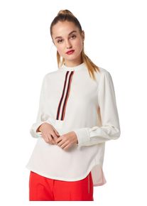 Calvin Klein, Damen Bluse 'PLACKET DETAIL SHIRT LS', Weiß