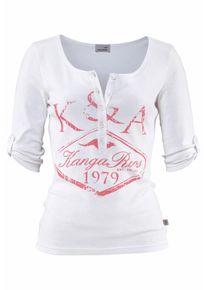 Kangaroos, Damen Shirt, Lachs / Wei&szlig;