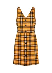 New Look, Damen Kleid 'MUSTARD CHECK POPPY PINNY', Gelb / Schwarz