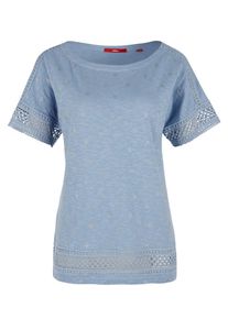 s.Oliver RED LABEL, Damen Shirt, Rauchblau / Silber