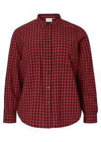 JUNAROSE, Damen Hemd, Rot / Schwarz
