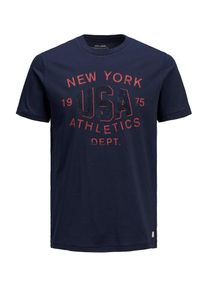 Jack & Jones JACK & JONES, Herren T-Shirt, Nachtblau / Pastellrot