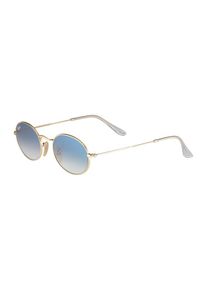 Ray-Ban, Damen Casual Sonnenbrille 'OVAL', Hellblau / Gold
