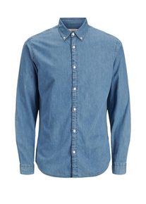 Jack & Jones JACK & JONES, Herren Minimalistisches Jeanshemd, Rauchblau