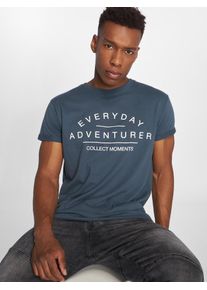 Just Rhyse, Herren T-Shirt Adventurer mit Statet-Print, Blau