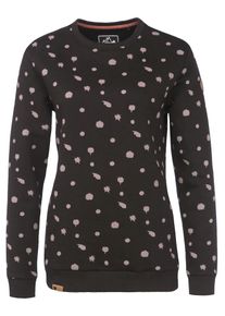 LAKEVILLE MOUNTAIN, Damen Sweatshirt 'Uelle Dots', Schwarz