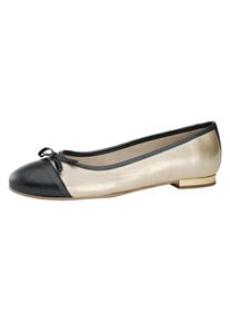 Heine, Damen Ballerina, Schwarz / Perlweiß