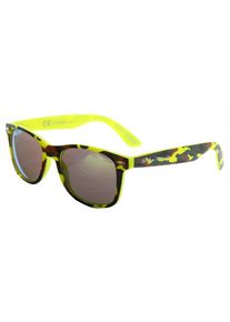 De Puta Madre, Damen Sonnenbrille 'SM0088-T8058-MCSY3-LGN', Braun / Gelb / Schwarz