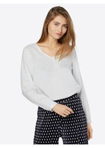 Kaffe, Damen Bluse 'Vicky', Blau / Wei&szlig;