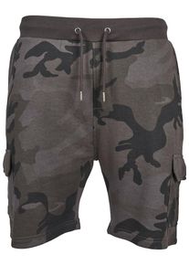 Urban Classics, Herren Sweatshorts 'Terry', Grau / Dunkelgrau / Schwarz
