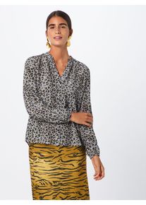 More & More MORE & MORE, Damen Bluse, Silbergrau / Schwarz