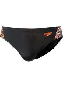 Speedo, Herren 'Boom Splice' Badehose , Orange / Schwarz