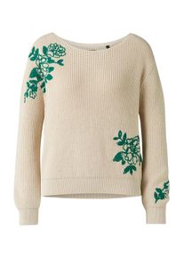 Marc O'Polo Marc O'Polo, Damen Strickpullover, Beige / Smaragd