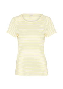 Jacqueline de Yong, Damen T-Shirt 'CHRISTINE', Gelb / Weiß