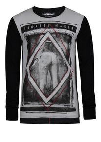 Trueprodigy, Herren Shirt 'Trouble Maker', Schwarz / Wei&szlig;