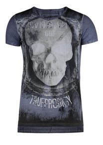 Trueprodigy, Herren T-Shirt 'Lost in Black', Taubenblau