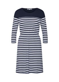 ABOUT YOU, Damen Kleid 'Eleni', Blau / Weiß