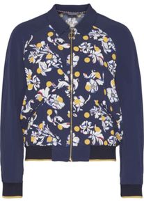 Tommy Hilfiger, Damen Blazer 'MIA JACKET LS', Marine / Gelb / Weiß