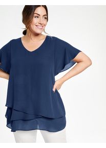 SAMOON, Damen Bluse, Indigo