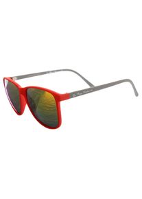 De Puta Madre, Damen Sonnenbrille 'DZ2039S-6801-RD-GD', Rauchgrau / Orangerot