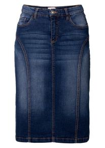 sheego Denim, Damen Jeansrock, Blue Denim / Dunkelblau