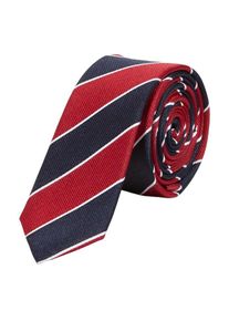 s.Oliver BLACK LABEL, Herren Krawatte, Navy / Rot / Weiß