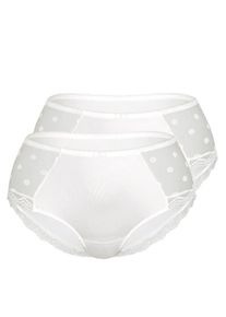 Sassa Mode Sassa, Damen Pant 'DOTTED MESH', Offwhite