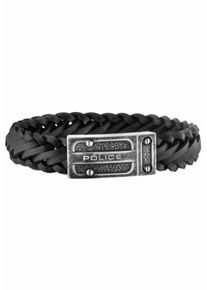 Police, Herren Armband 'CENTAUR, PJ26057BLE.02-L', Schwarz / Silber