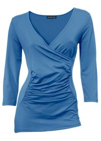 Heine, Damen Wickelshirt, Blau