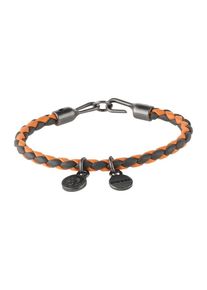 Diesel, Herren Armband 'Asanty', Basaltgrau / Orange
