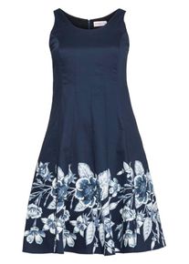 sheego Style, Damen Cocktailkleid, Marine / Hellblau / Weiß