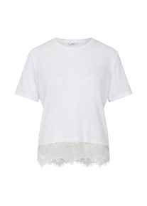 Only, Damen T-Shirt 'BELLA LACE', Weiß