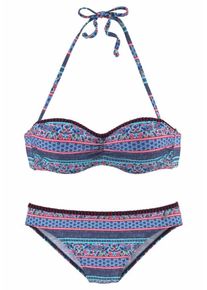 s.Oliver RED LABEL Beachwear, Damen Bügel-Bandeau-Bikini, bunt