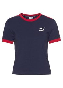 Puma, Damen T-Shirt 'Enges T7', Marine / Rot