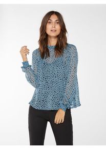 Y.A.S, Damen Bluse, Nachtblau / Hellblau