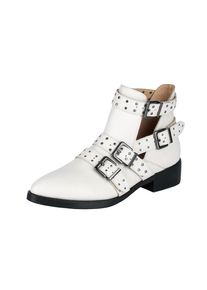 Heine, Damen Stiefelette, Schwarz / Weiß