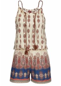 Lascana, Damen Overall, Beige / Saphir / Feuerrot