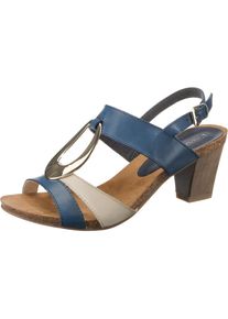 Caprice, Damen Sandaletten, Beige / Blau