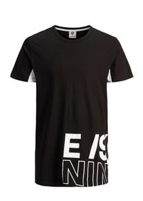 Jack & Jones JACK & JONES, Herren T-Shirt, Schwarz / Weiß