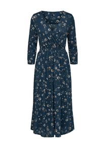 Only, Damen Kleid, Khaki / Violettblau / Weiß