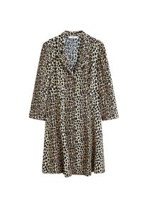 Mango, Damen Kleid 'Carrie', Beige / Hellbeige / Schwarz