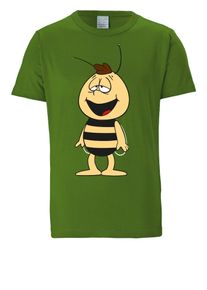 logoshirt, Herren T-Shirt "Willi", Braun / Pastellgelb / Gr&uuml;n / Schwarz