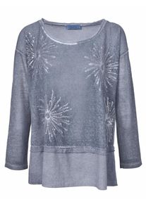 Heine, Damen Tunika in Patch-Optik, Blue Denim